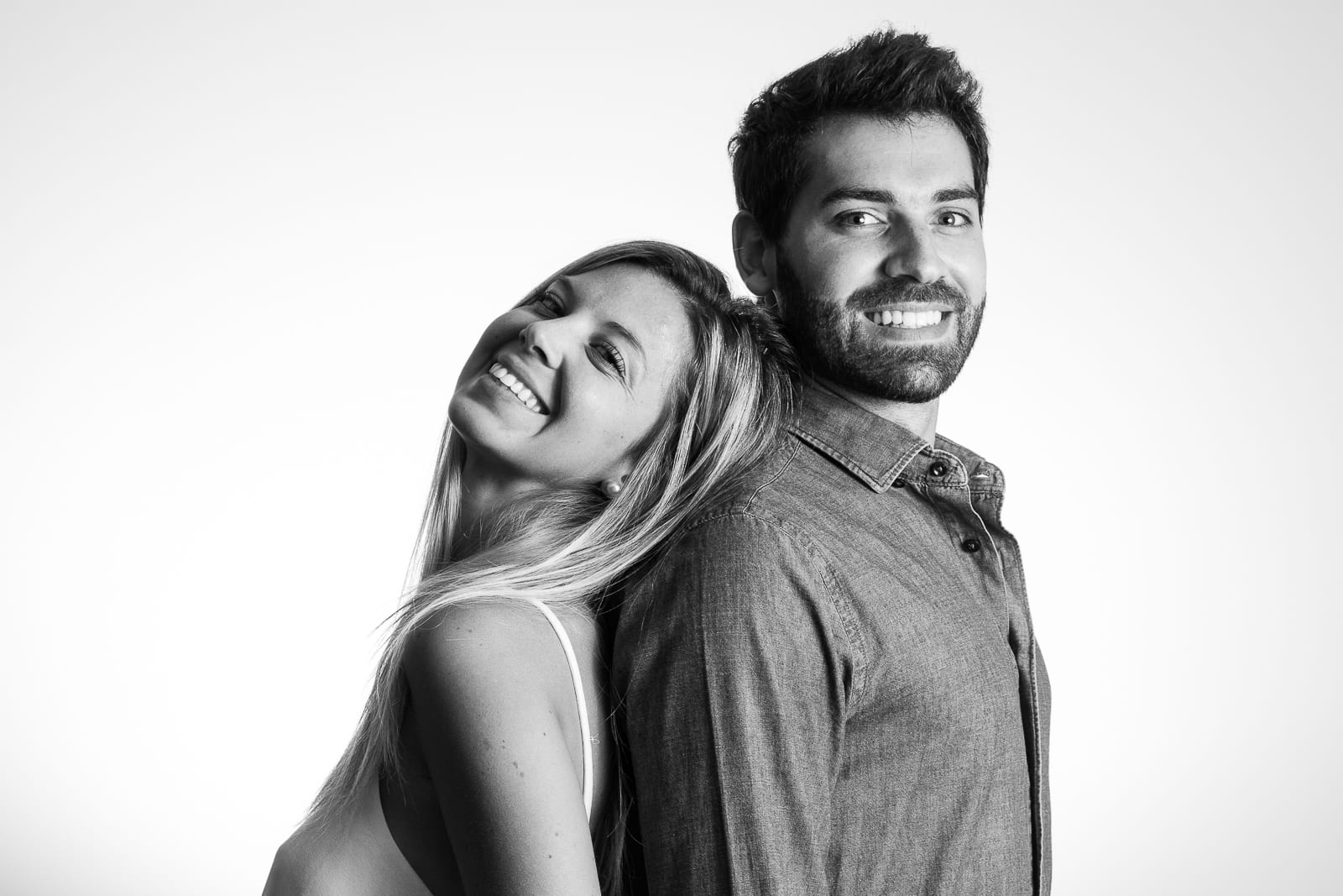 Studio portrait of Pablo and wife